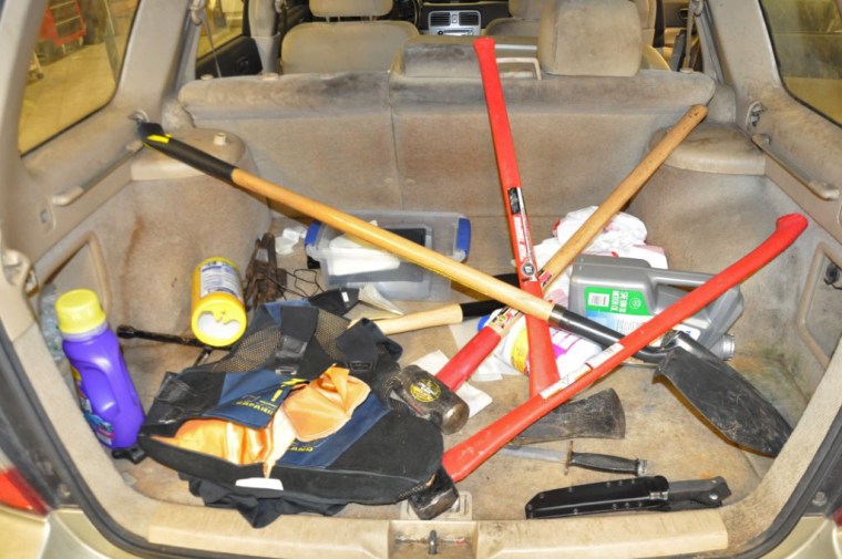 IMAGES: 'Kill kit' found in Neal Falls' car