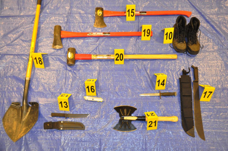 IMAGE: Items retrieved from Neal Falls' car