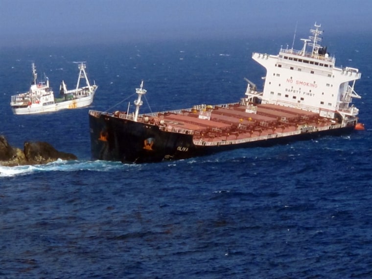 IMAGE: Wreck of MS Olivia in 2011