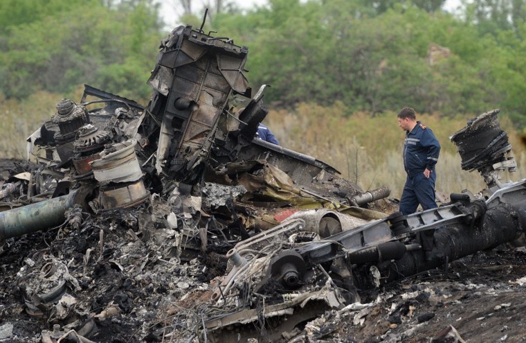 Image: Site of the MH17 crash in Ukraine