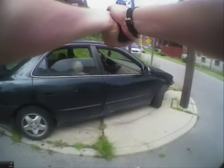 Image: University of Cincinnati police officer Ray Tensing's body camera shows his handgun drawn in Cincinnati