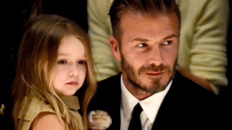 Harper Beckham and David Beckham