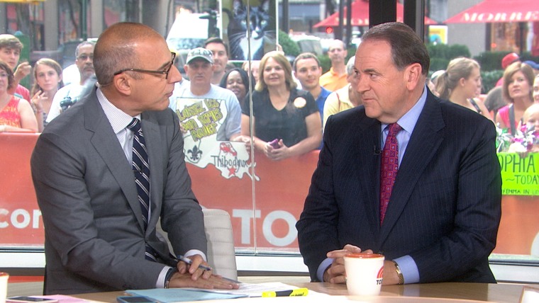 Mike Huckabee and Matt Lauer