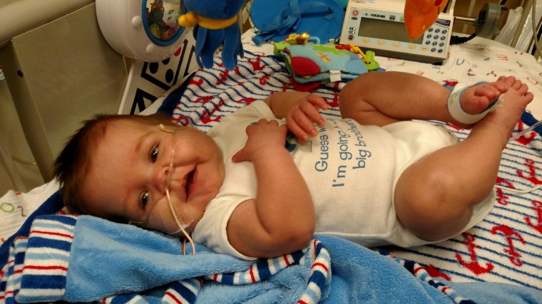 Trevor Frolek now weighs 20 pounds. He weighed just 1 pound, 6 ounces when he was born at 23 weeks gestation last August.