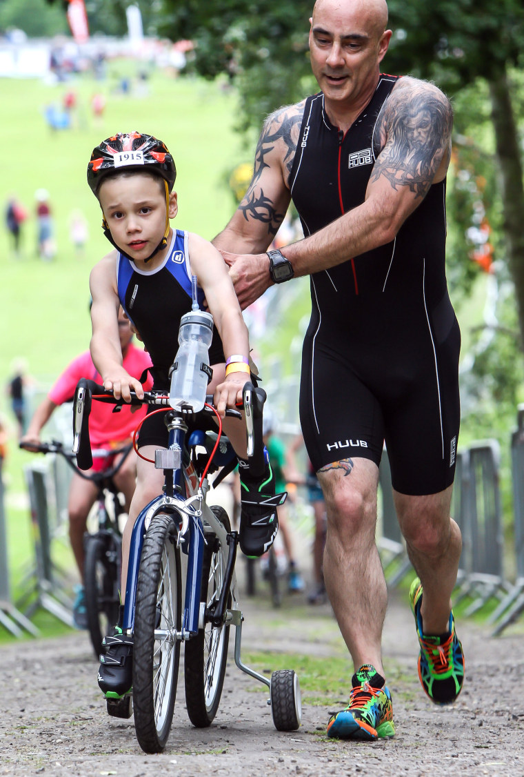 Bailey Matthews, 8-year-old with cerebral palsy who finished a triathalon