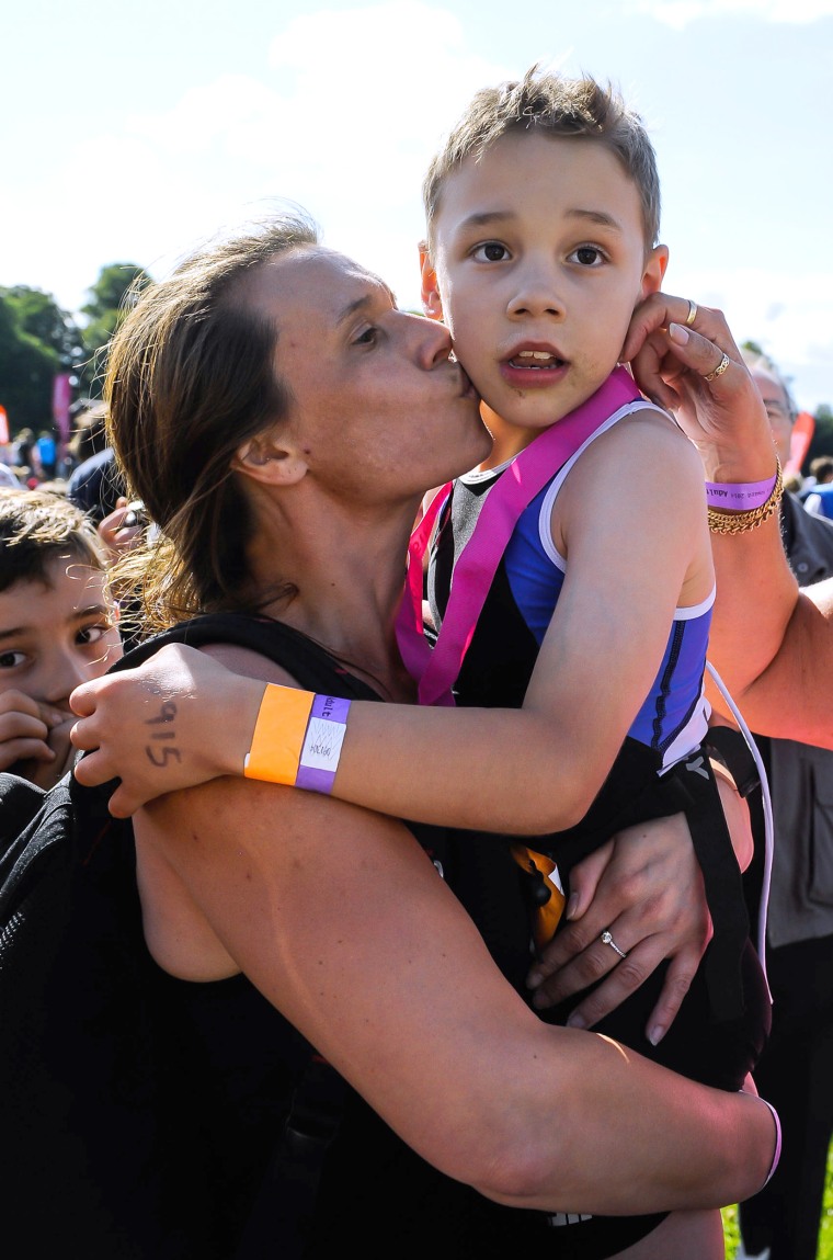 Bailey Matthews, 8-year-old with cerebral palsy who finished a triathalon