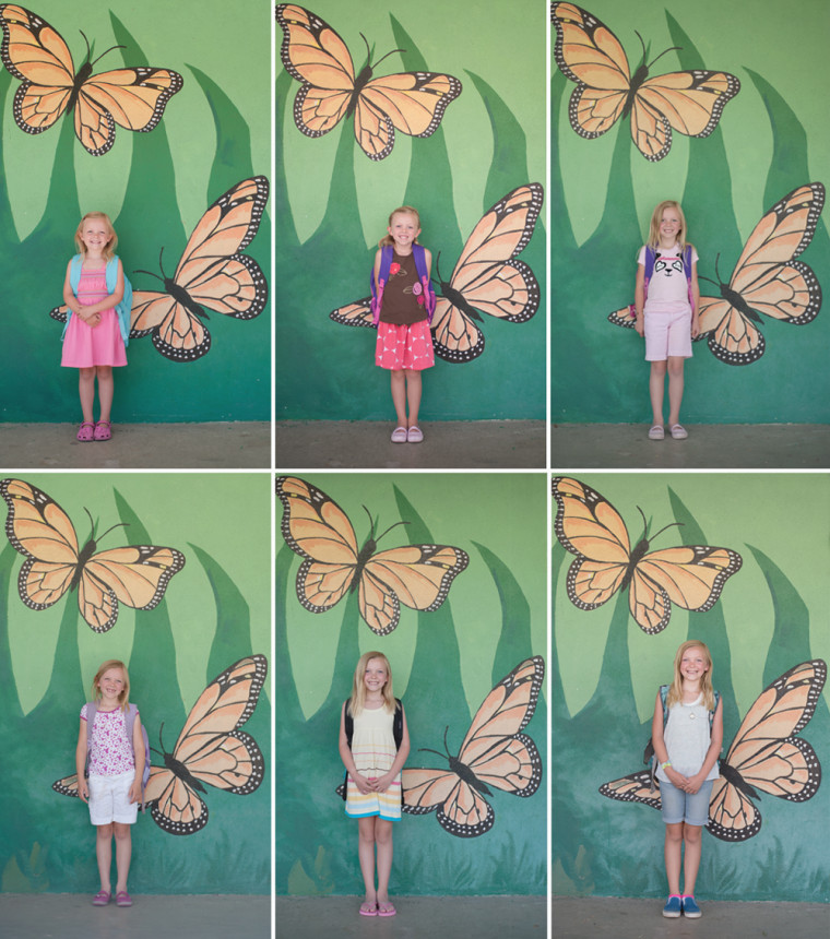 Girl poses for photos in same spot for six consecutive years