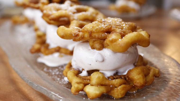 Funnel cake ice cream sandwiches are a summer crowd-pleaser