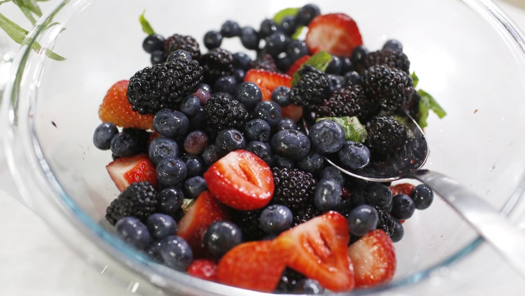 Fresh fruit salad,prepared by Sam Kass