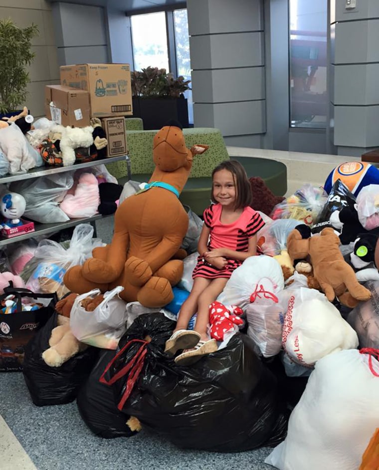 Ryan Scoggin asked for her birthday to have people donate stuffed animals for other kids to the local Children’s Hospital