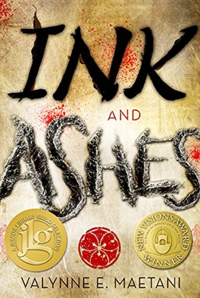 Cover of "Ink and Ashes," by Valynne E. Maetani.