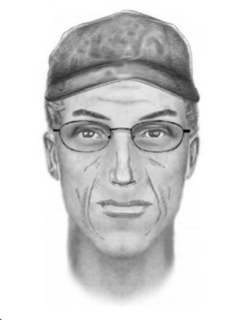An undated composite sketch of the suspect involved in the kidnapping which occurred in the Kelso Valley area on Tuesday July 28th, 2015.