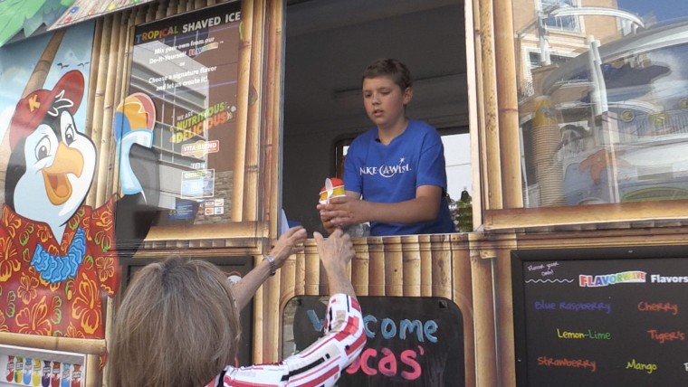 Lucas Hobbs serves patients and staff of the Minnesota Children's Hospital from a food truck.