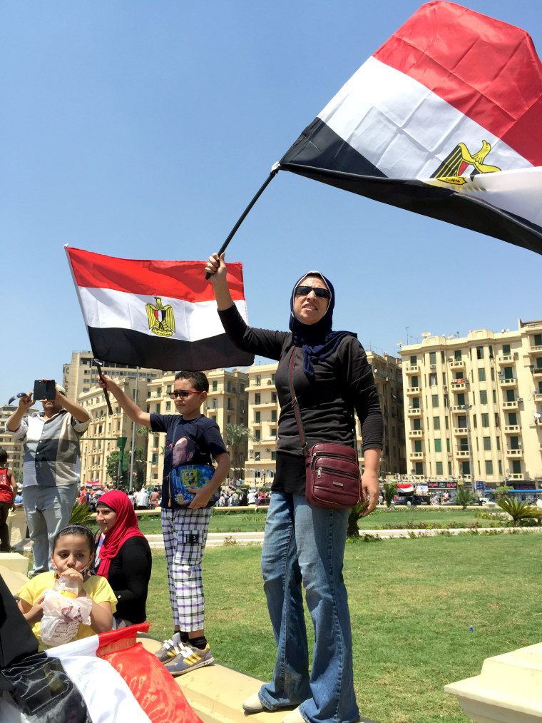Image: Samah Imam celebrated in Cairo's Tahrir Square.