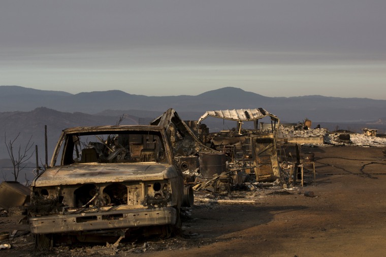 Image: Properties destroyed by the Rocky Fire is seen near Clearake, California