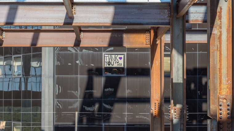 Stony Brook Children's Hospital "get well" messages written by construction workers