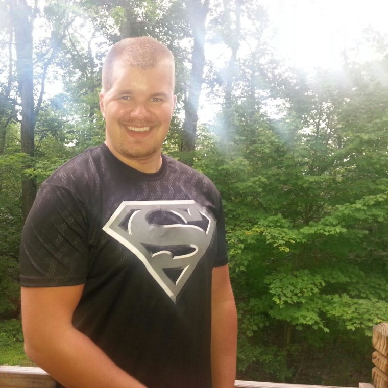 Taylor, who loves to be known as “Superman,” is shown here post-injury in July 2015.