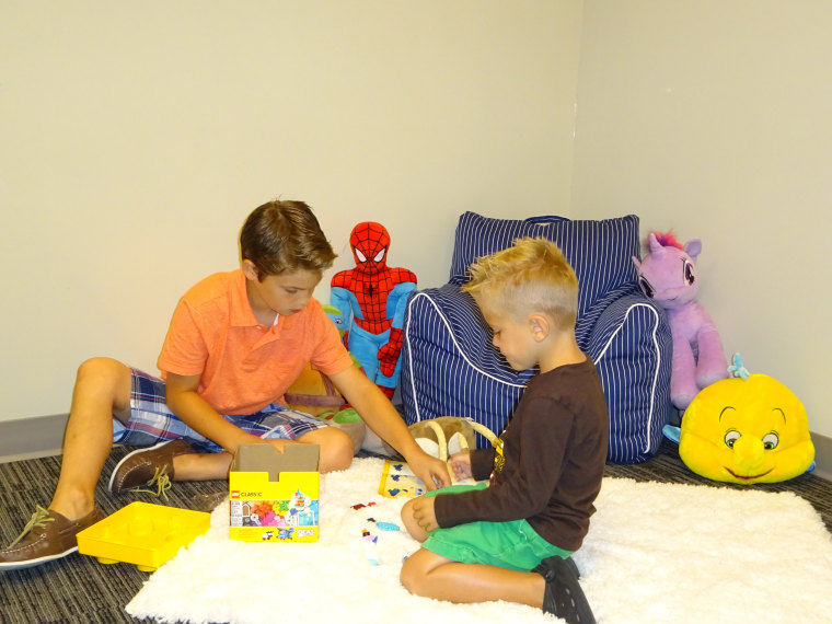 Kids play while parents work at Mainstreet, a real estate development company in Indiana.