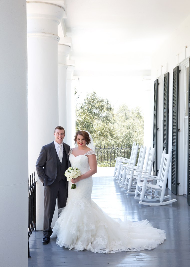 Couple on wedding day