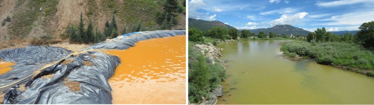 IMAGE: Comparison of Animas River on Friday and Sunday