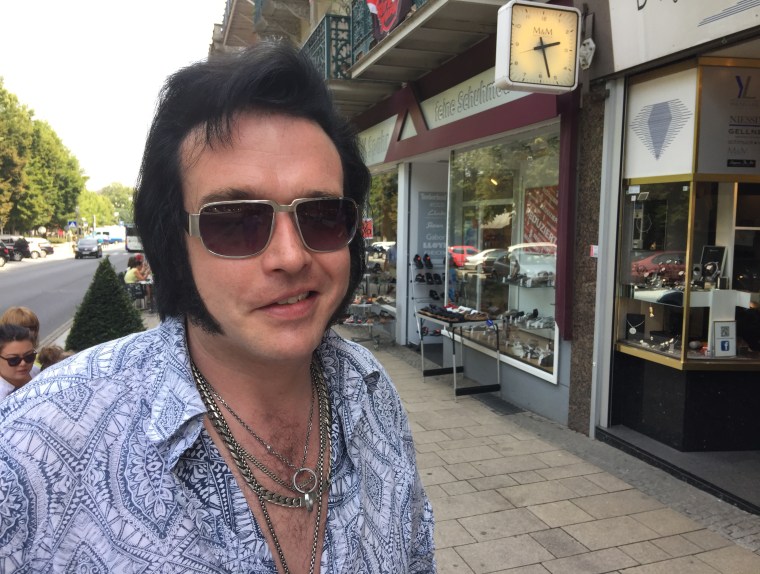 Image:  German Elvis fan Philipp Lieder, who is at European Elvis Festival for 8th time and has been a fan for 30 years