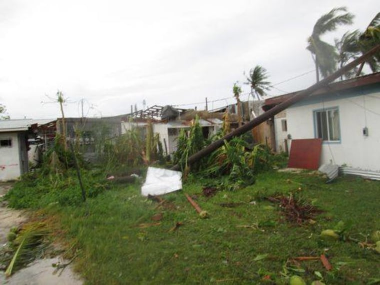 Houses destroyed after Typhoon Soudelor