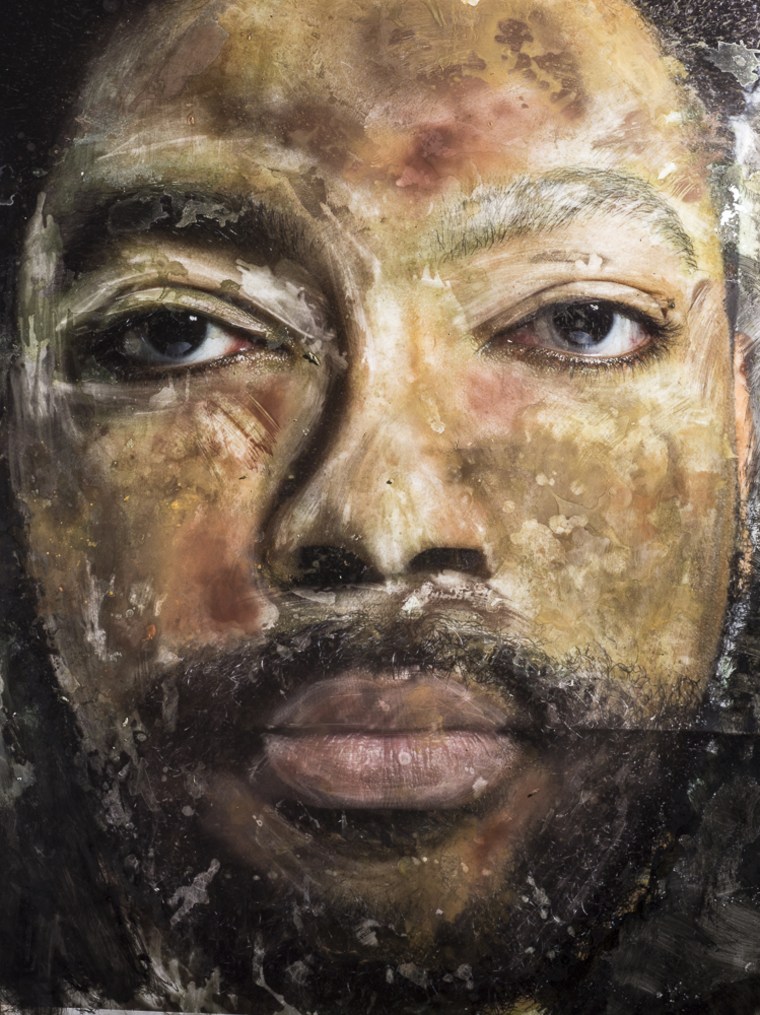 "Ervin" from #InHonor 44"x58" Photo based Mixed-Media, 2015