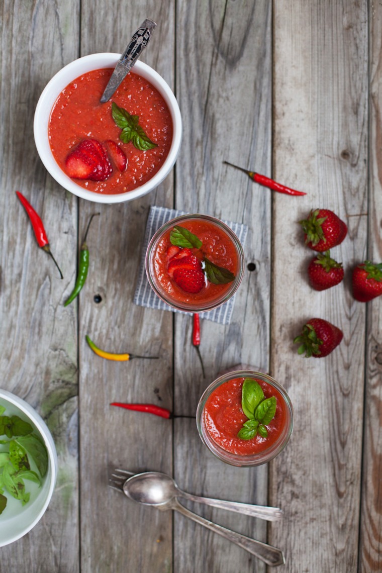 Spicy Strawberry Gazpacho