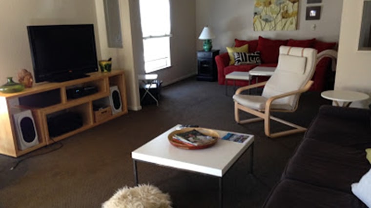 The living room before the remodel.