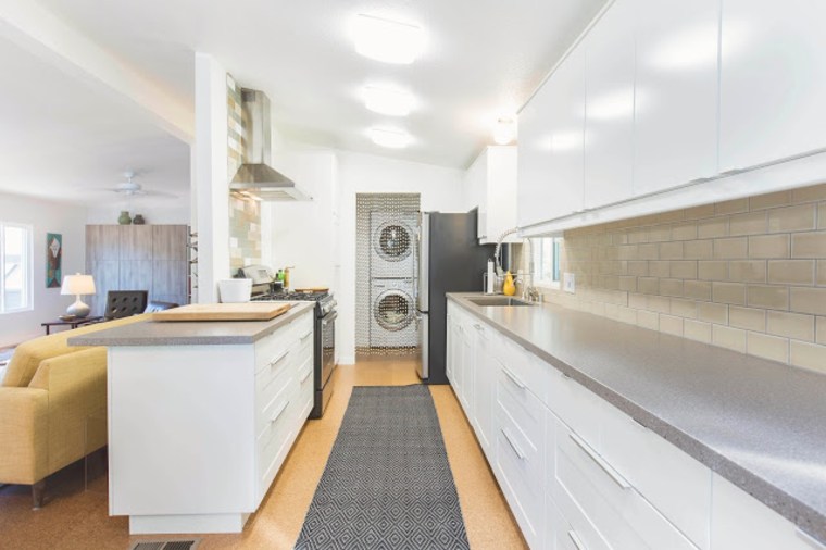 The kitchen after the makeover.