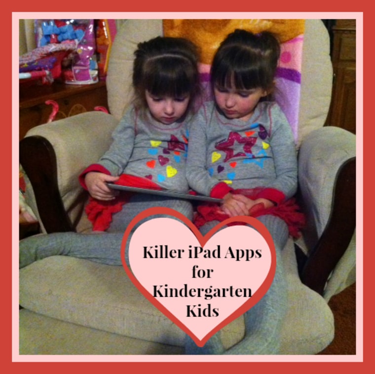 Kids using iPad apps