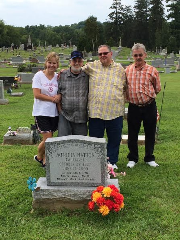 Steve Taylor and his birth family visit their mother's grave