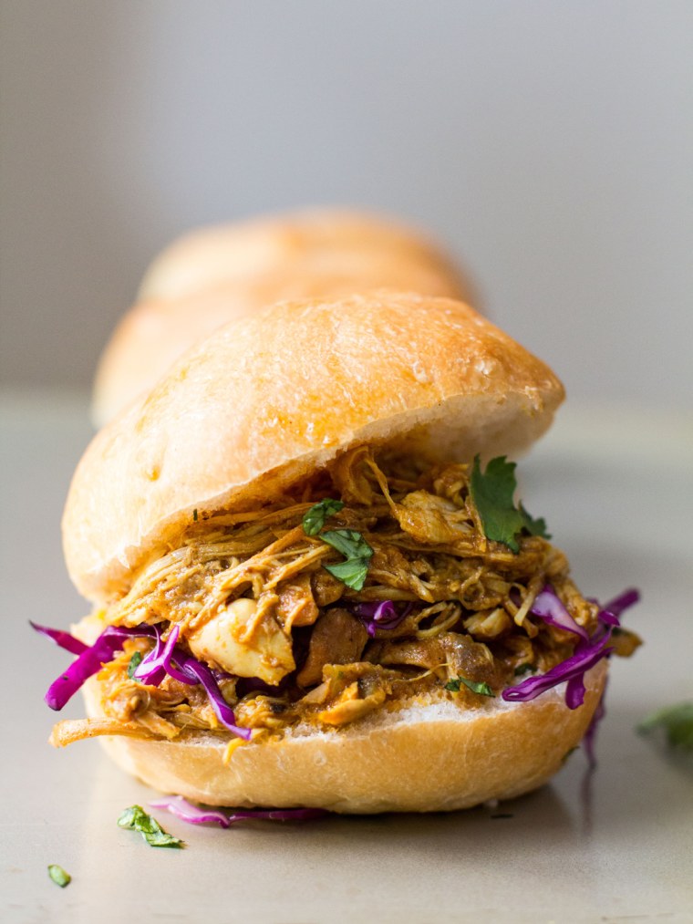 Slow-Cooker Butter Chicken Sliders recipe