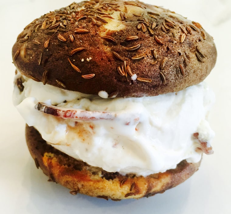 CoolHaus' "reuben" ice cream sandwich with pastrami ice cream