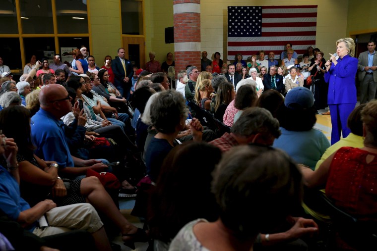Image: Hillary Clinton in Keene, New Hampshire, on Aug. 11, 2015