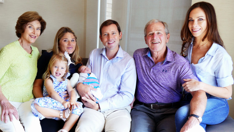 Jenna Bush Hager Introduces Baby Poppy to George W. Bush and Laura Bush for the First Time