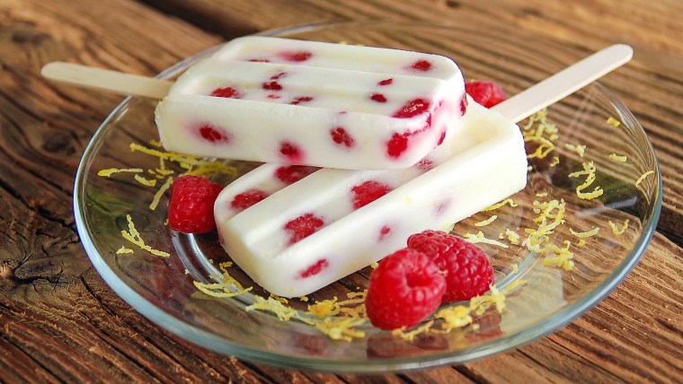 Raspberry Lemonade Yogurt Ice Pops recipe