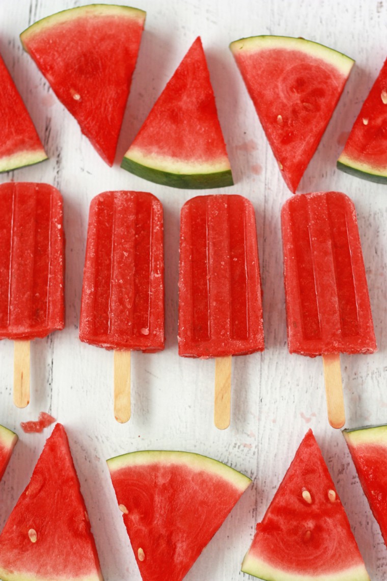 Strawberry Watermelon Popsicles recipe