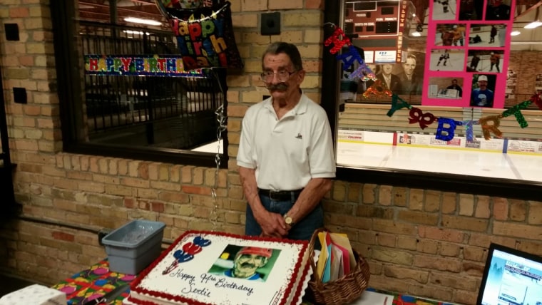 Mark Sertich at his 94th birthday party in July.