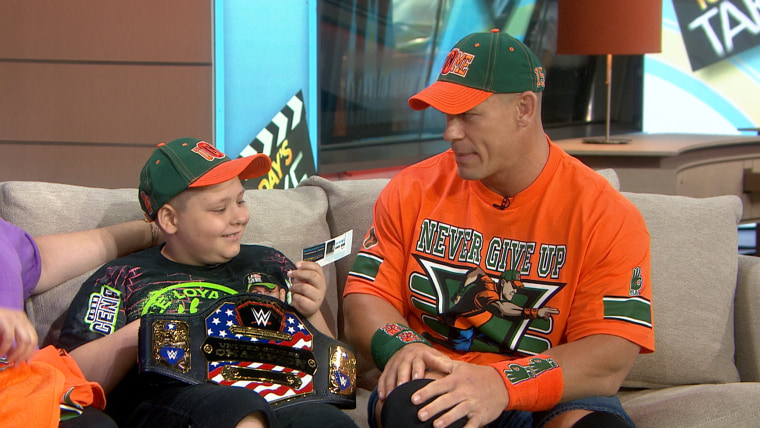 Boy surprised with gifts from John Cena