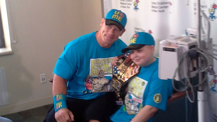 Boy surprised with gifts from John Cena