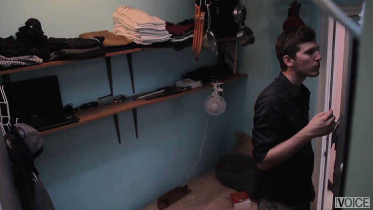 This guy that lives in a 100 square foot NYC apartment for $1,100 a month