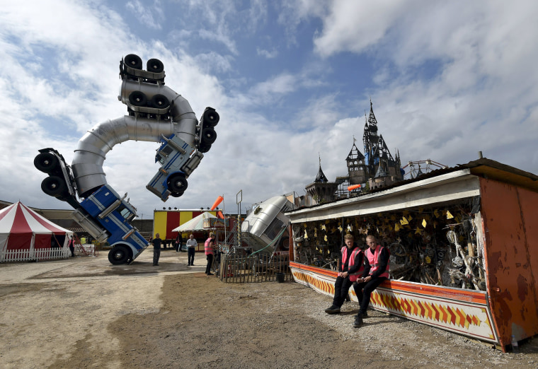 Banksy's 'Dismaland', a theme park-styled art installation in Weston-super-Mare in southwest England