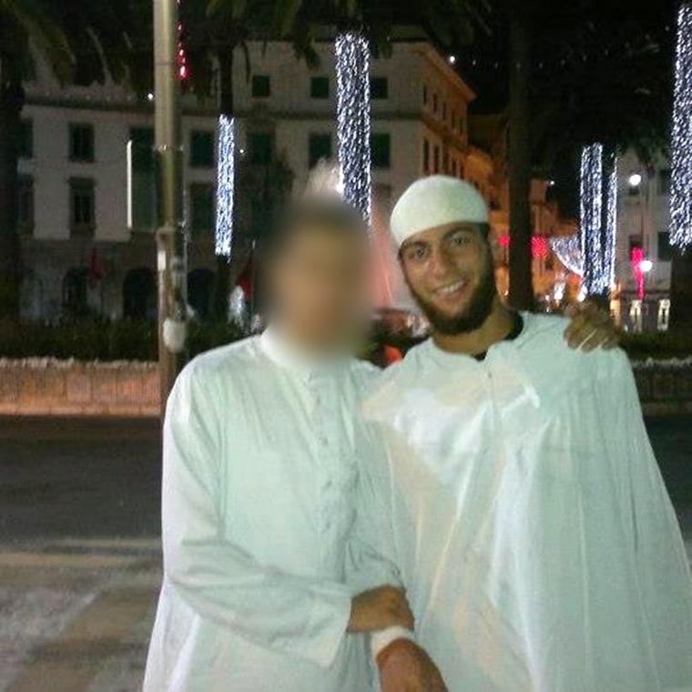 Image: Ayoub El Khazzani, right, suspect in attack on train in France.