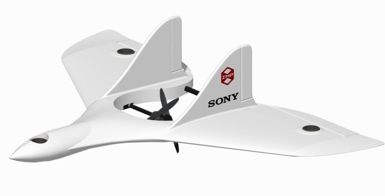 A rendering of the drone as it may eventually be produced, with unibody construction or a sheath containing the disconnected parts seen in the video.