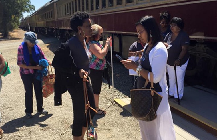 Image: Lisa Renee Johnson shot video of members of her book club being escorted off the Napa Valley Wine Train.
