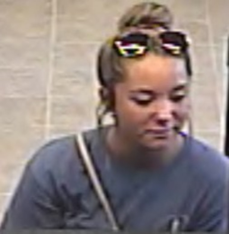 Image of Spindler taken by surveillance cameras at the bank where she withdrew money the day she went missing.