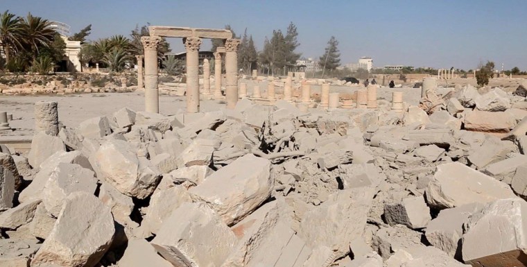 Image: ISIS image appears to show the ruins of the Baal Shamin temple