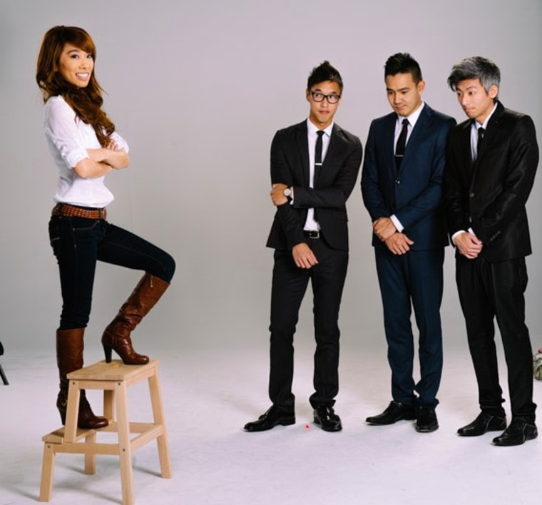 Christine Chen, production director for the popular Wong Fu Productions, is pictured (left) with the rest of her team.