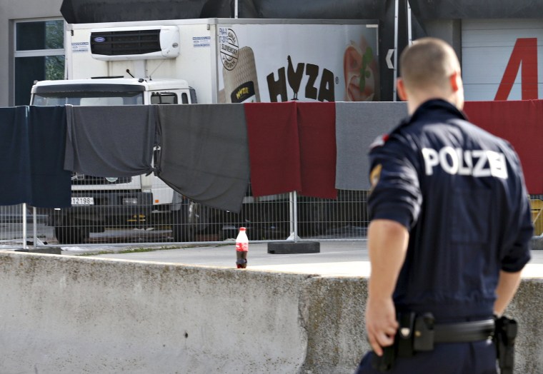 Image: Abandoned truck on Austrian highway contained 71 bodies